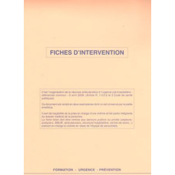 Carnet de fiches bilan d'intervention (25 feuillets de 2)