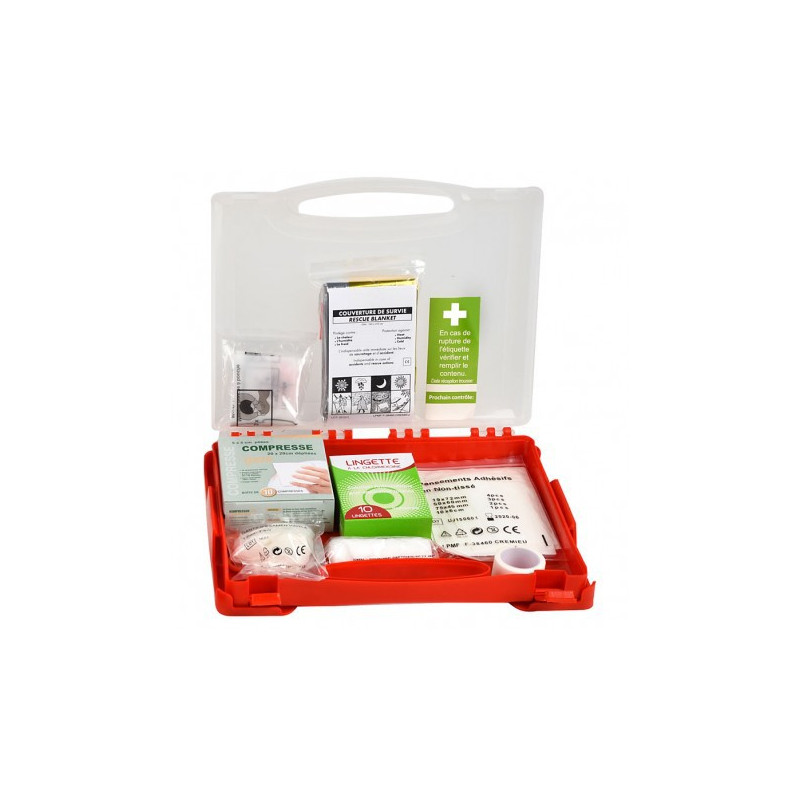 Trousse de secours vide YLEA rigide rouge