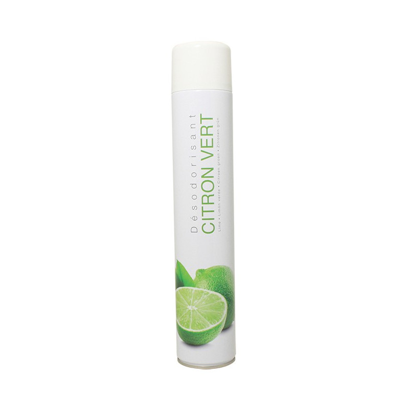 Bombe aérosol sec désodorisant Citron Vert 750 ml