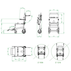 Chaise portoir PS-251 - Chenilles motorisées amovibles PA-260