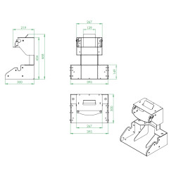 Support fixation pour Ensemble Chaise PS 251 et Chenilles PA 260