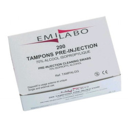 Tampons 70% Alcool Isopropylique - Boite de 200