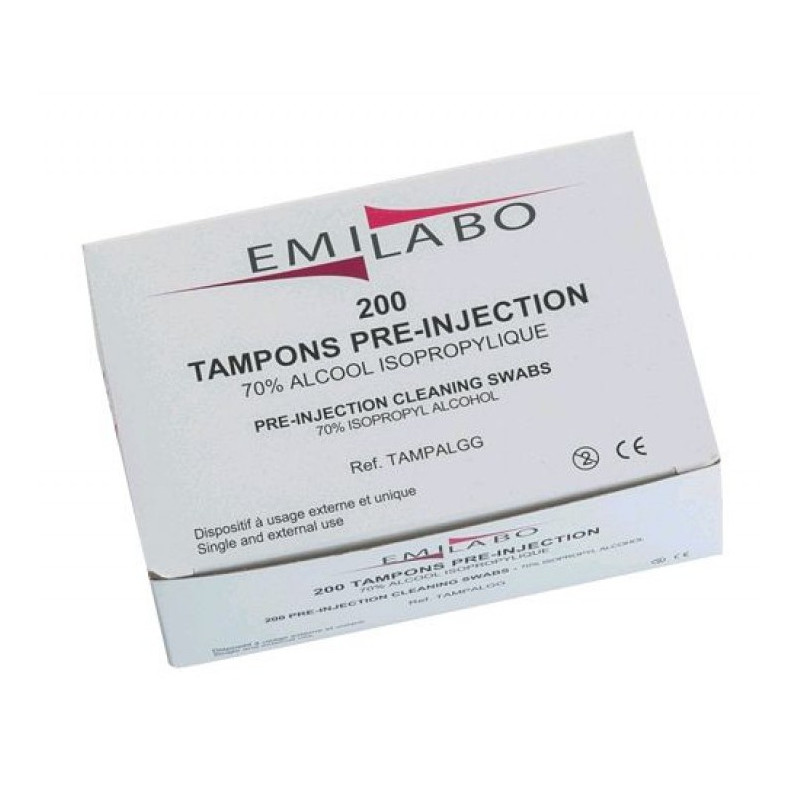 Tampons 70% Alcool Isopropylique - Boite de 200 Tampons 70% Alcool Isopropylique - Boite de 200