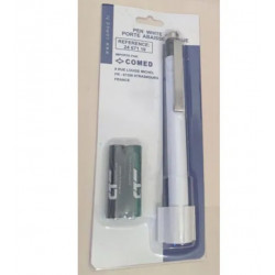 Lampe stylo PEN-WHITE avec interrupteur et porte abaisse langue