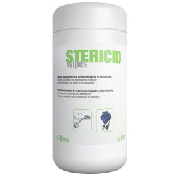 Lingettes désinfectantes Virucide STERICID Wipes - Boite de 120 lingettes 13 x 20 cm 