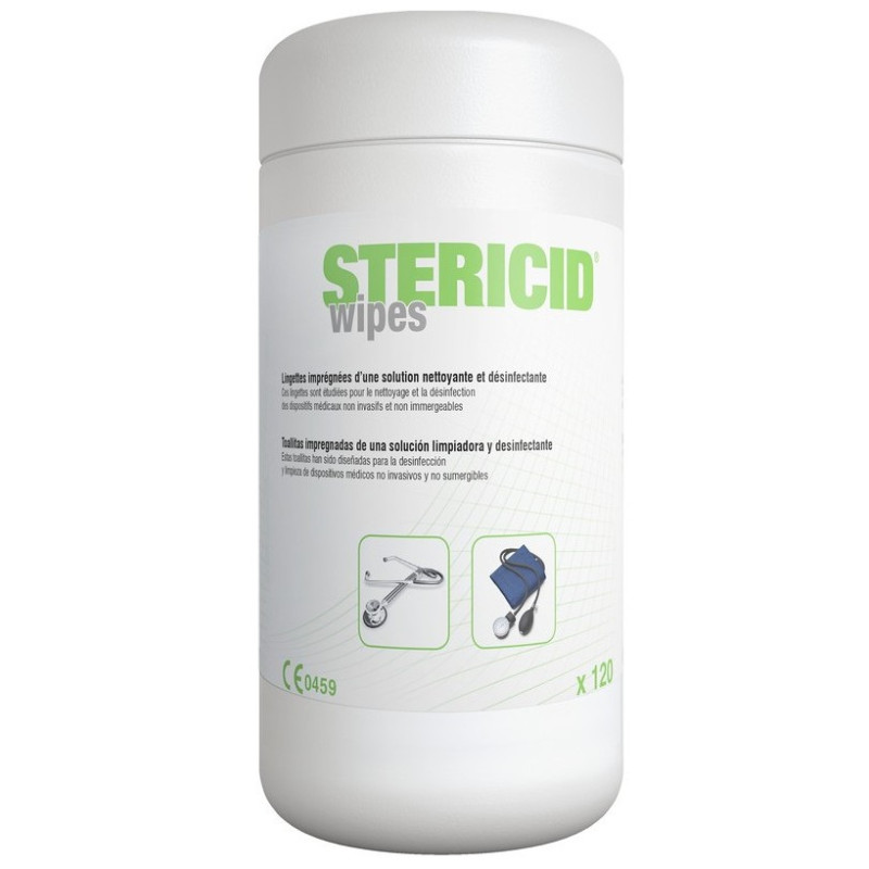 Lingettes désinfectantes Virucide STERICID Wipes - Boite de 120 lingettes 13 x 20 cm Lingettes désinfectantes Virucide STERICID Wipes - Boite de 120 lingettes 13 x 20 cm