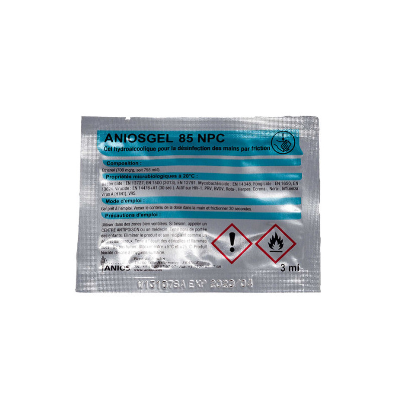 Gel hydroalcoolique ANIOSGEL 85 NPC - 50 dose de 3 ml