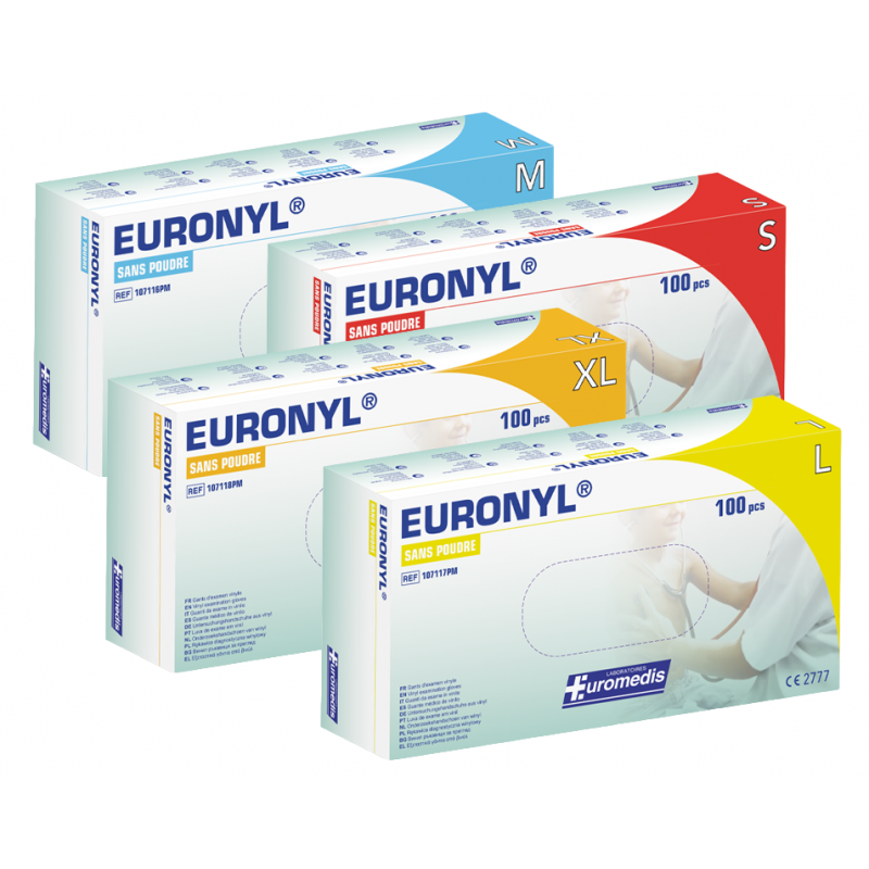 Gants d'examen médical vinyle Euronyl - Euromedis