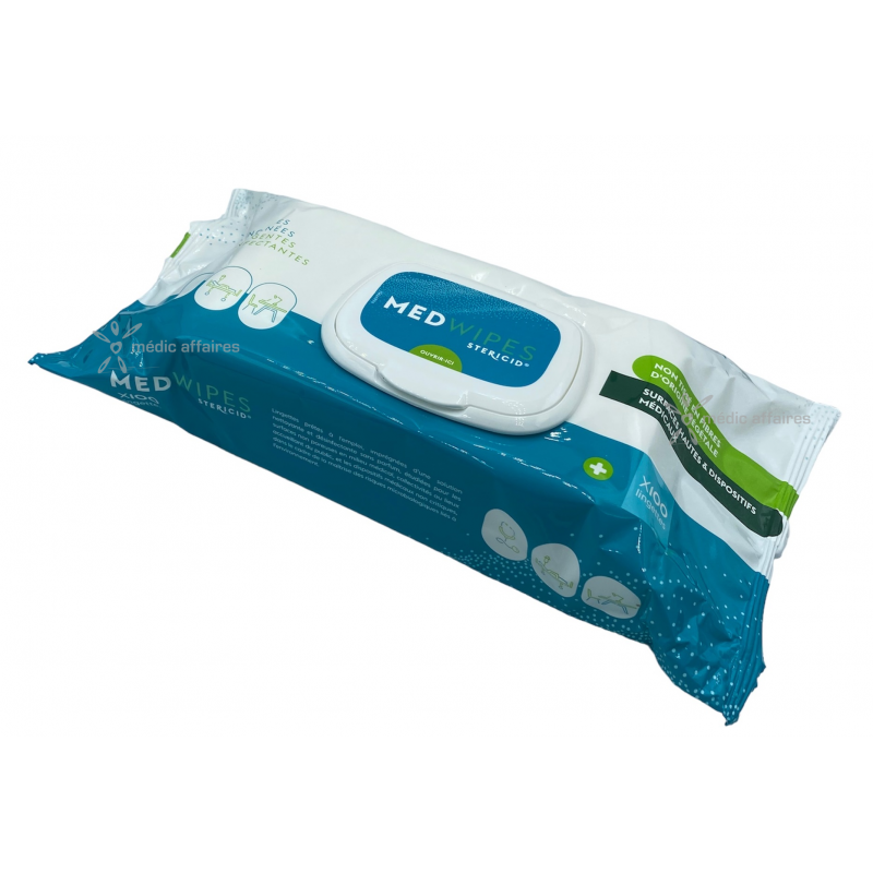 Lingettes nettoyantes désinfectantes MEDWIPES STERICID