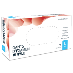 JET+ - Gants Vinyle Transparents Médicaux Non Poudrés - 07GV0748U