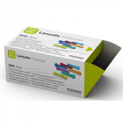 Lancettes multicolores 30G...