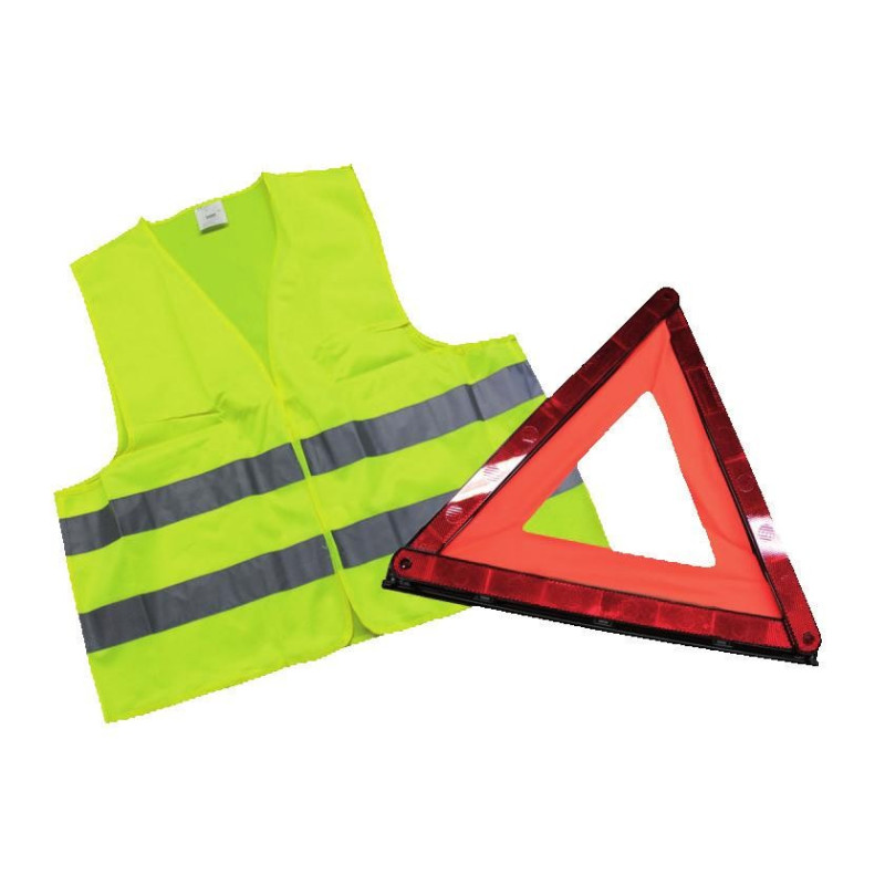 gilet jaune et triangle de signalisation obligatoire